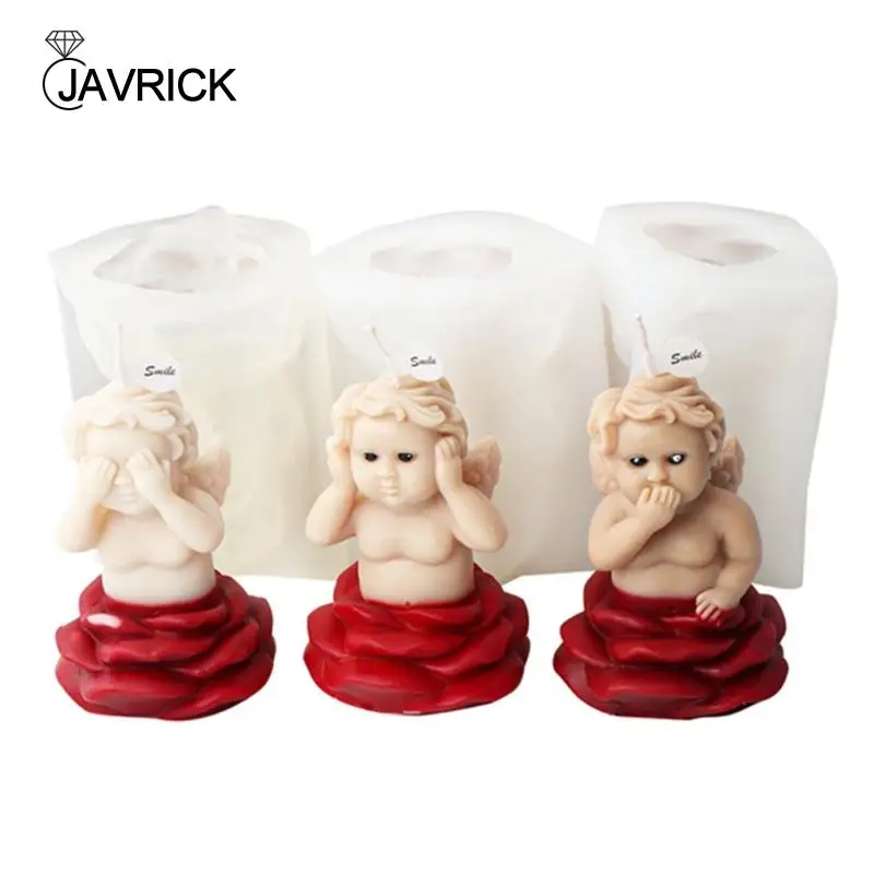 

Aromatherapys Candle Mold DIY Plasters Mold Flower Baby Scented Candle Home