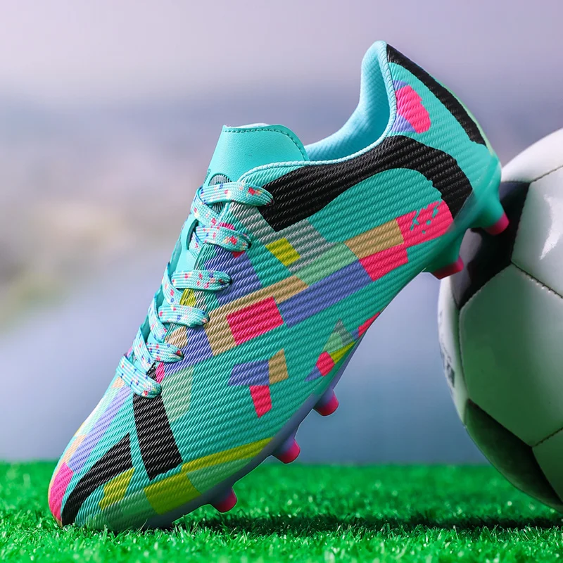 Новые модные футбольные бутсы для мужчин дышащие уличные TF/FG мужские с газоном