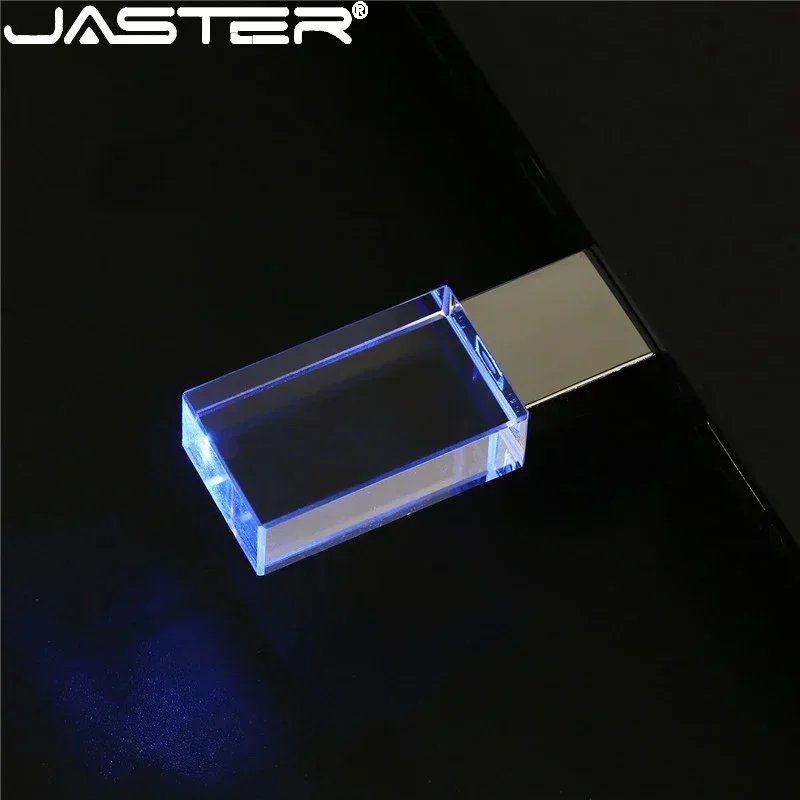 JASTER Blue LED Crystal USB 2.0 флэш-накопитель золотой, серебряный, 64 ...