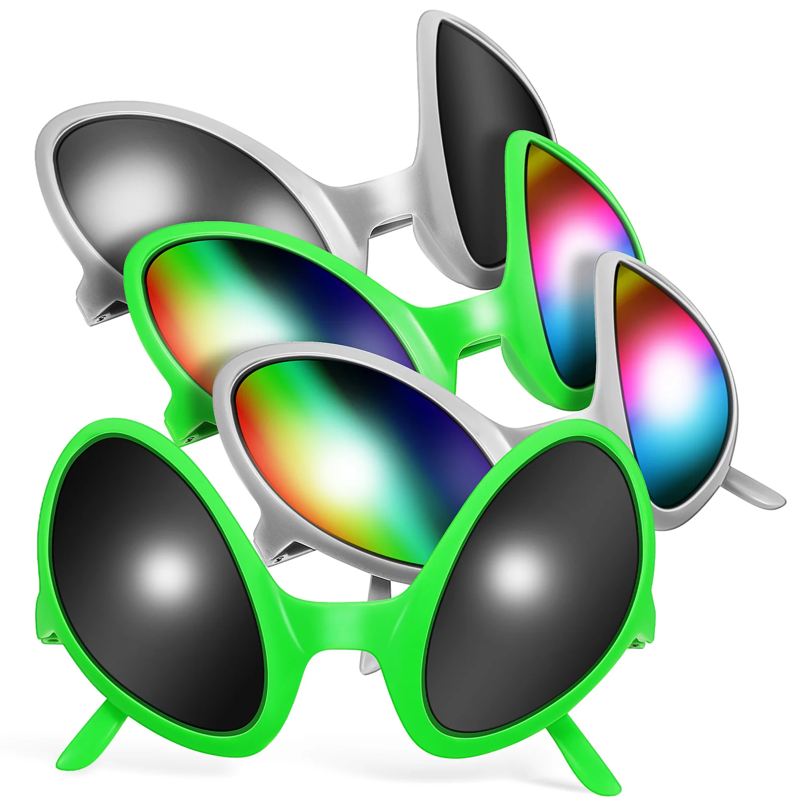 

4 Pcs Alien Glasses Funny Sunglasses Simulation Alien Eyeglasses Party Costume Props