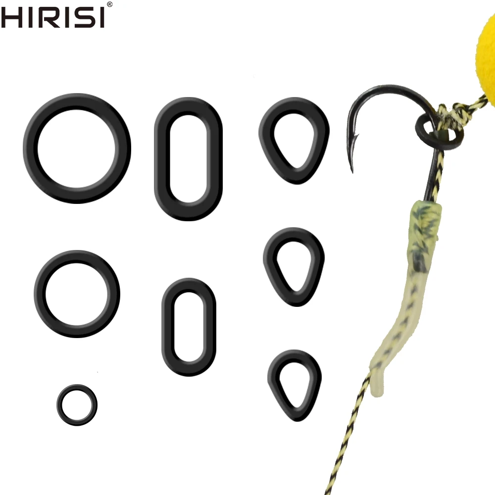 50pcs Carp Fishing Boilie Bait Rings for Hair Rigs Pop Ups Boilies Hookbait Hair Rig Ring Method Feeder Carp Fishing Accessories