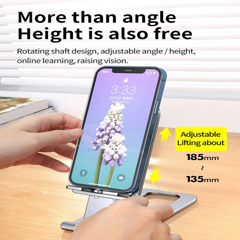 Универсальная подставка для телефона и планшета алюминиевый складной ажурный