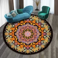 new retro mandala round carpet luxury balcony coffee table carpet basket carpet floor mats room decoration floor mats home decor
