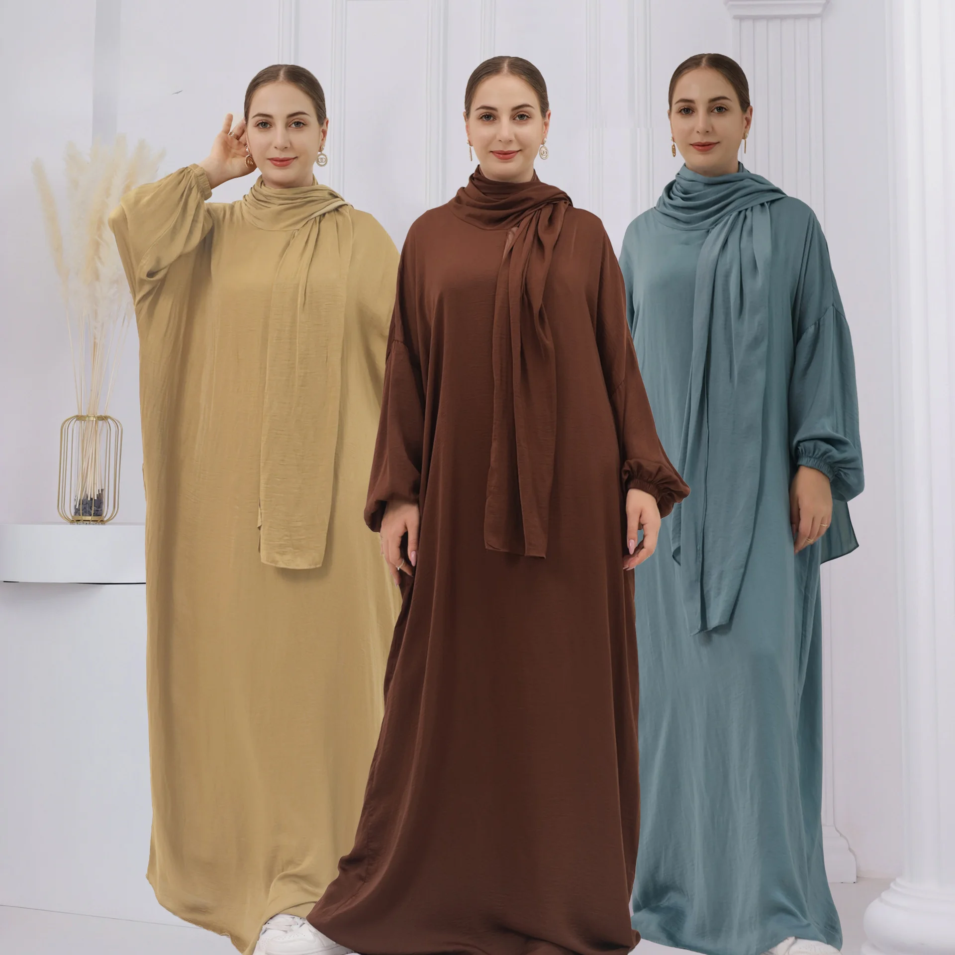 

Dresses Middle East Eid Abaya Arab Muslim Women Prayer Dress Saudi Turkish Islamic Dubai Ramada Jalabiya Elegant Party
