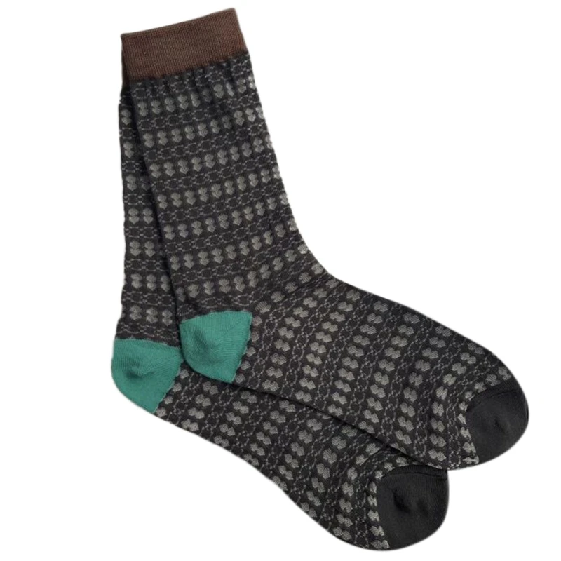 

Women Summer Thin Mesh Crew Socks Harajuku Colorblock Geometric Striped Jacquard Crystal Fiber Skateboard Mid Tube Calf Hosiery