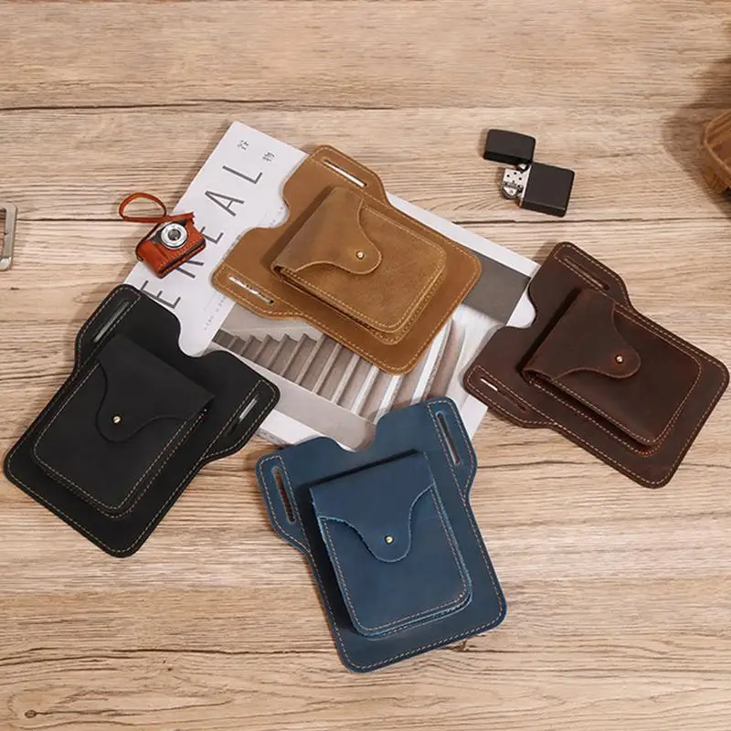 

Fashion Men Multi-function Leather Fanny Waist Bag Casual Mobile Phone Purse Pocket Male Outdoor Travel Sports Belt Bum Pouch