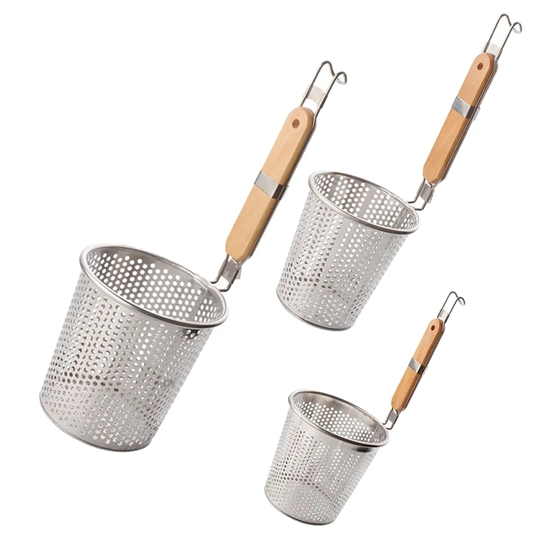 

Ситечко из нержавеющей стали с деревянной ручкой