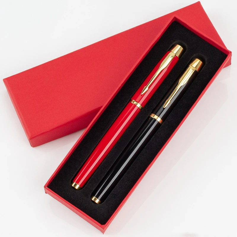 Подарочная коробка упакована в две ручки для письма роскошные металлические