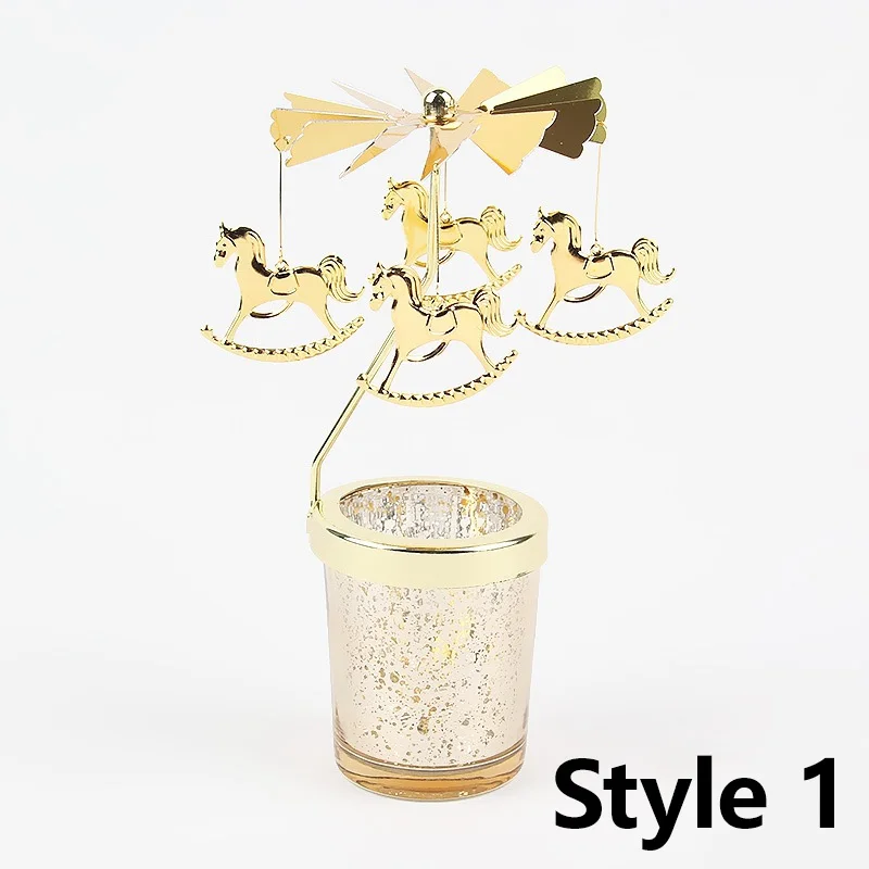 Металлический вращающийся подсвечник