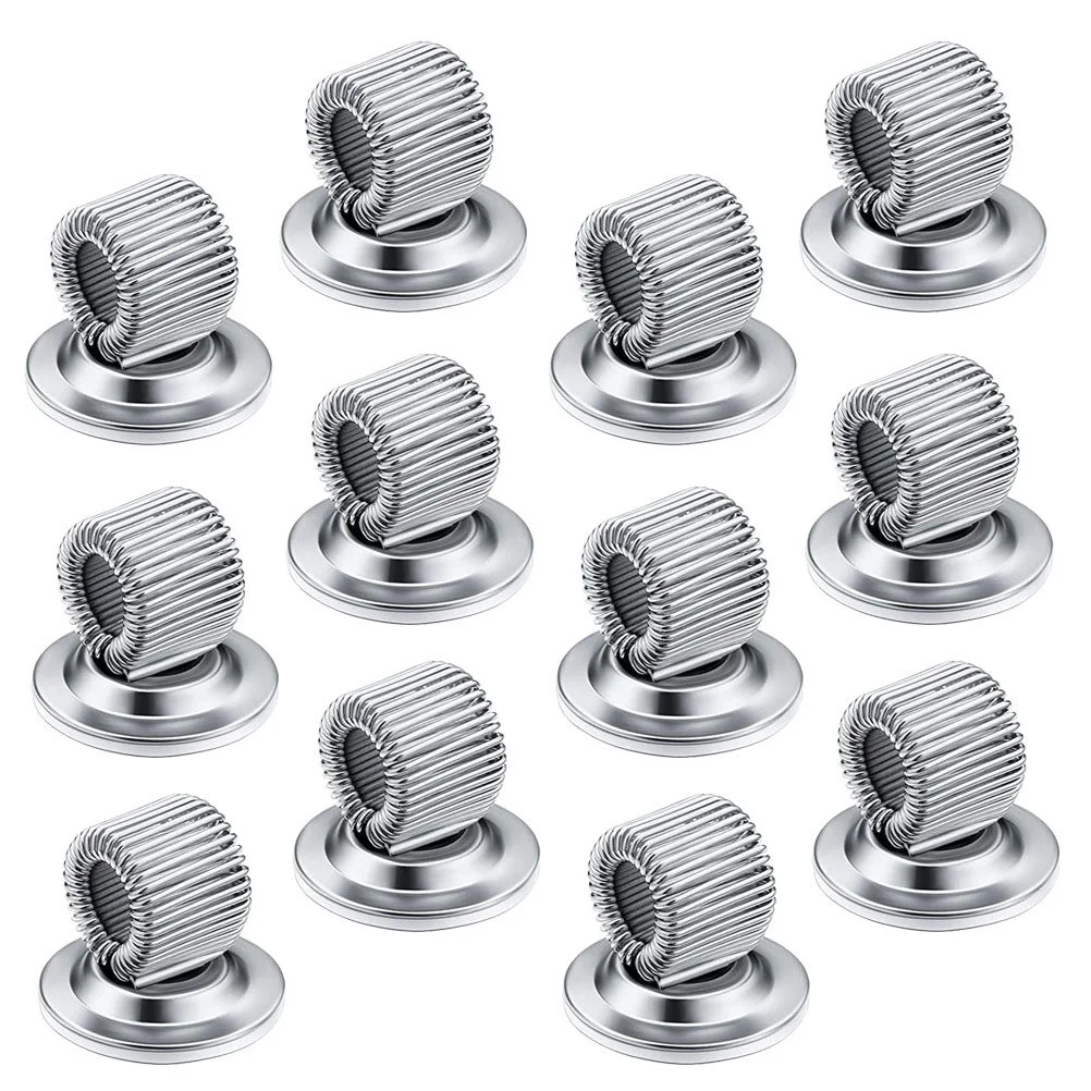 

12 Pcs Elastic Ring Pen Holder Notebook Spring Loop Clamp Metal Organizer Whiteboard Clip Iron