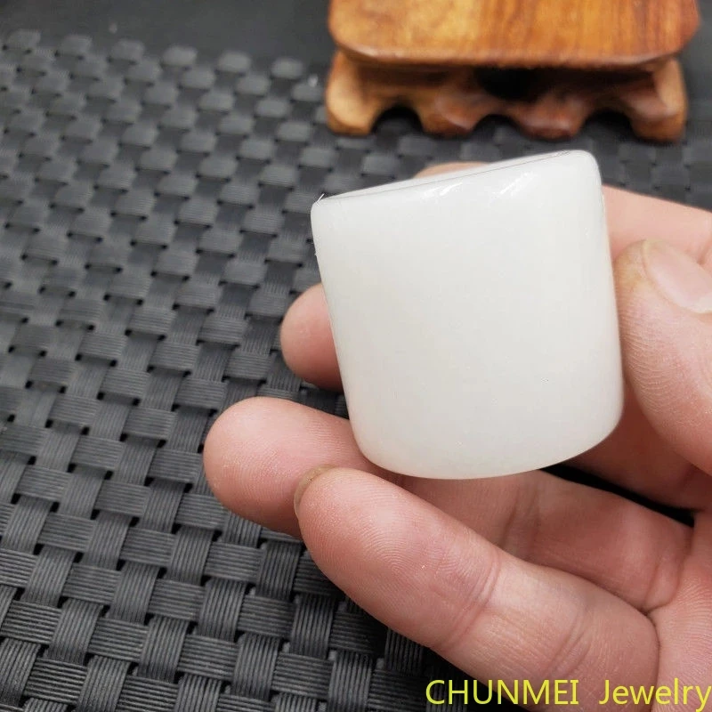 

Natural White Jade Wide Rings Men Women Fine Jewelry Genuine Certified Jades Stone Ring Fashion Accessories Jewellery Gifts Male