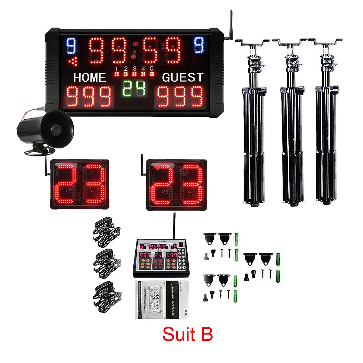 24-секундные часы и табло для баскетбола использования на открытом воздухе с