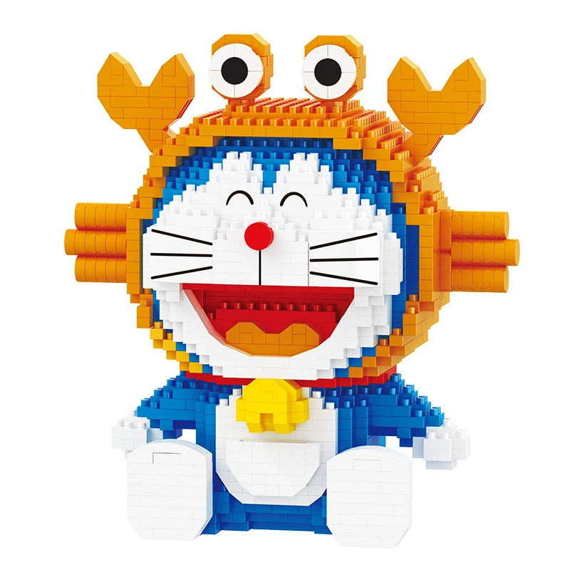 Фото Строительные блоки Doraemon, сборка, высокая сложность, мелкие частицы, игрушки для девочек и мальчиков, строительные блоки, загадочная коробка №2
