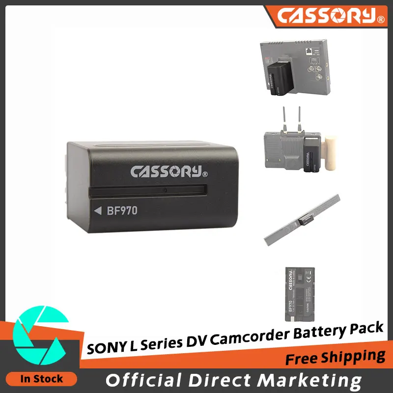 

CASSORY BF970 BF770 NP F970 F960 F750 Battery For Sony MVC-FD91 MC1500C PLM-100 CCD-TRV35 np-f970 Rechargeable Battery 7800mah