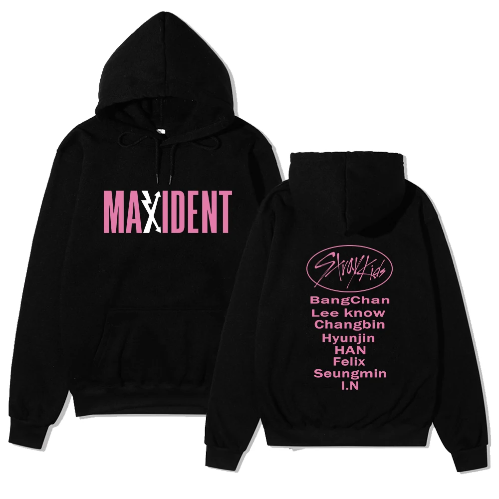 

Stray Kids Maxident Printed Pullover Hoodie Unisex Long Sleeve Hip Hop Sweatshirt Clothes
