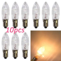 10pcspack e10 led replacement lamp bulb candle light bulbs for light chains 10 v 55 v ac for bathroom kitchen home bulbs decor