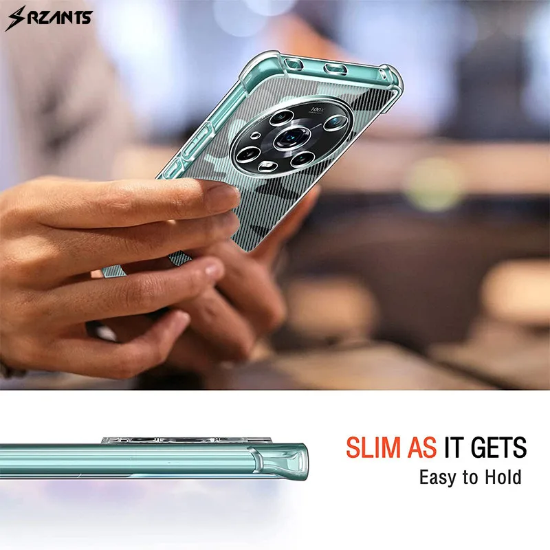 

Rzants Case For Honor Magic 4 4 Pro Four Cornor Strong Shockproof Half Clear Camouflage Cover