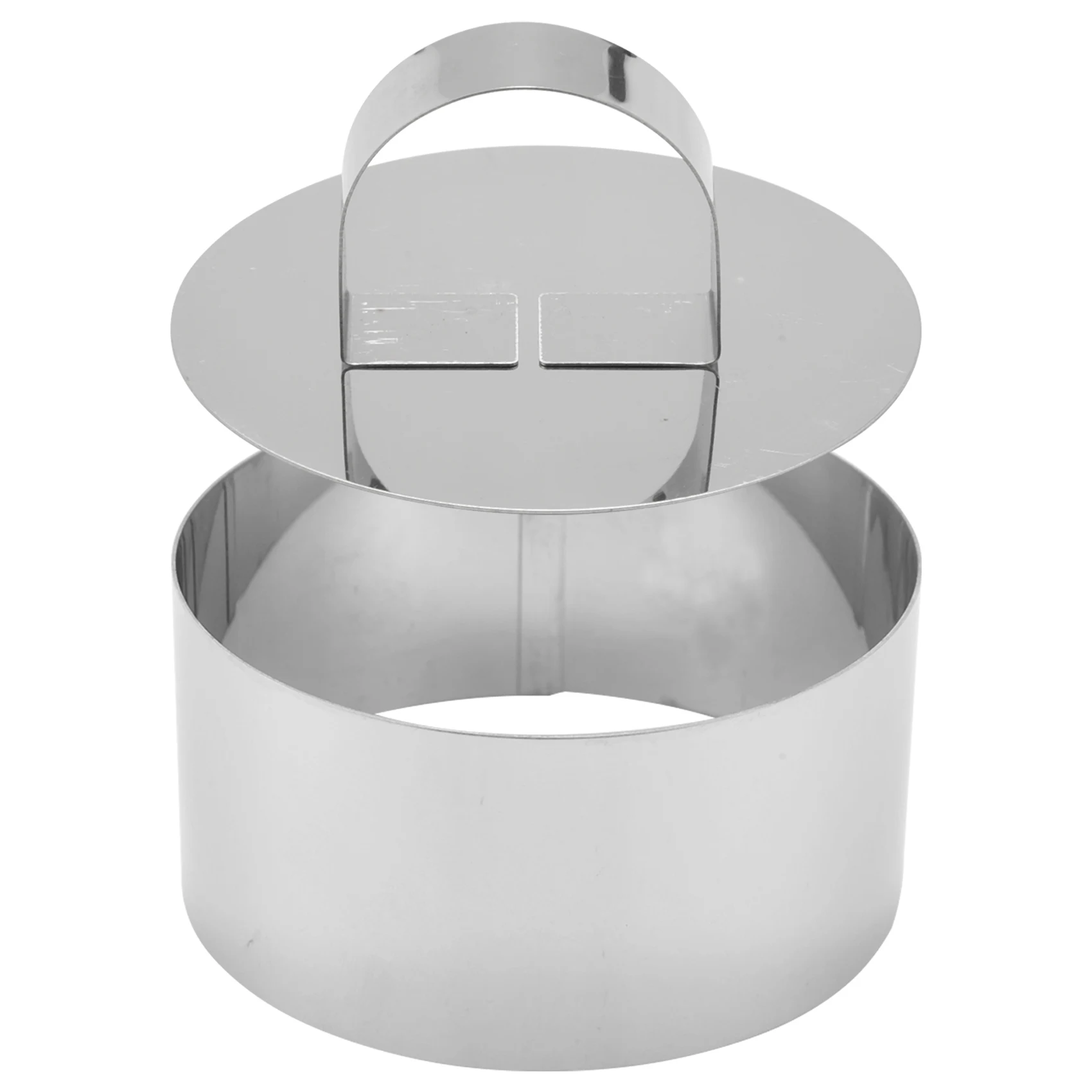 

8 Pcs Cooking Ring Set,Stainless Steel Cake Mold,Baking Mold with Press Cover,for Cooking