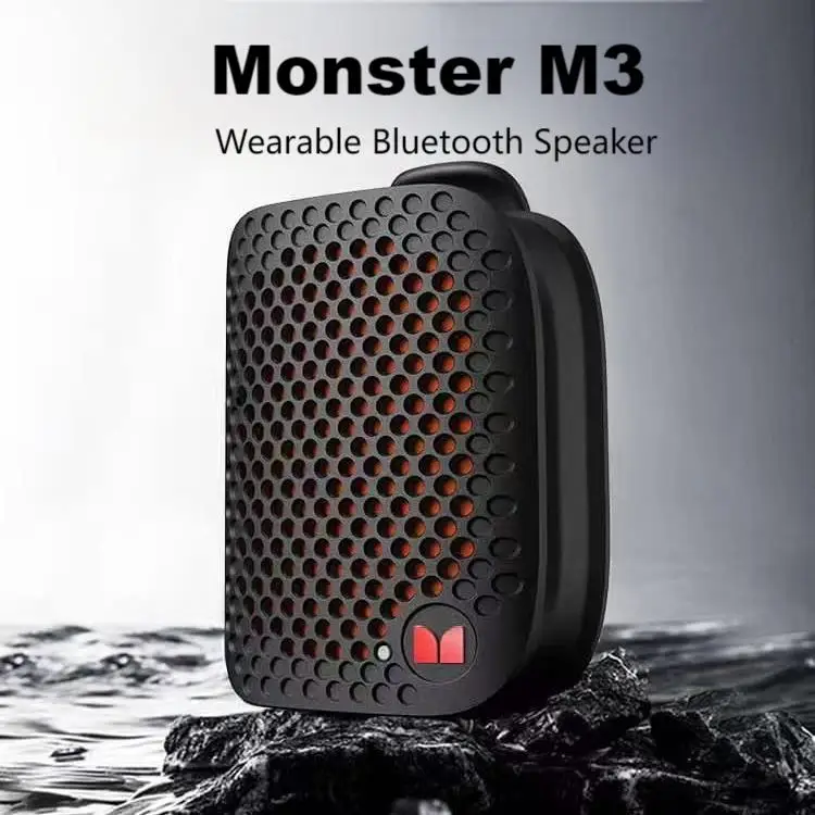 Фото Популярные портативные колонки Monster M3 TWS с магнитной клипсой, водонепроницаемые беспроводные колонки с синим зубом, мощный бас-сабвуфер №2