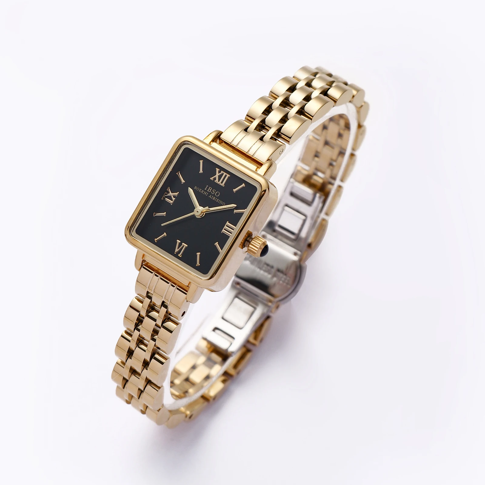 IBSO женские роскошные кварцевые часы 3ATM японский Seiko кварцевый механизм с