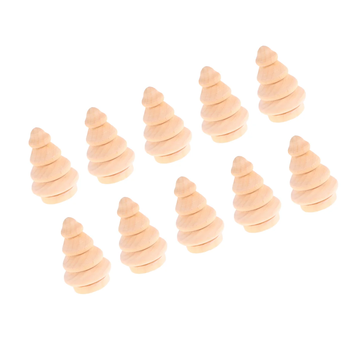 

10pcs Blank DIY Wooden Christmas Tree Peg Dolls Party