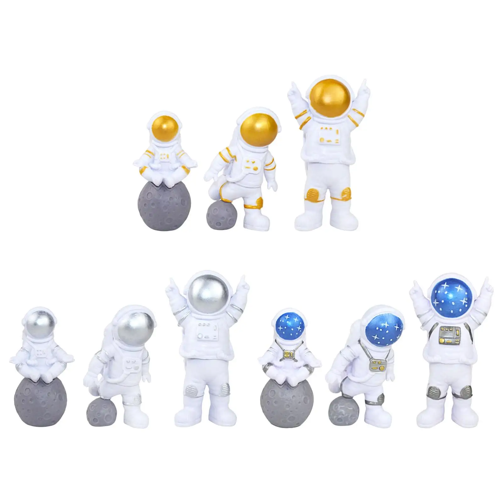 

3 шт. ПВХ Статуя астронавта украшения для стола ТВ полка праздничные подарки
