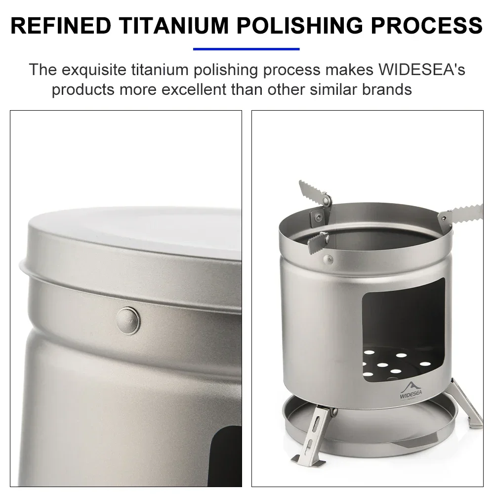 Туристическая горелка Widesea титановая Ультралегкая печь для дрова угольный