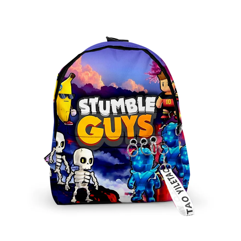 

3D New Stumble Guys Collision Party Shoulder Backpack for Primary and Secondary School Students Men and Women School Bag