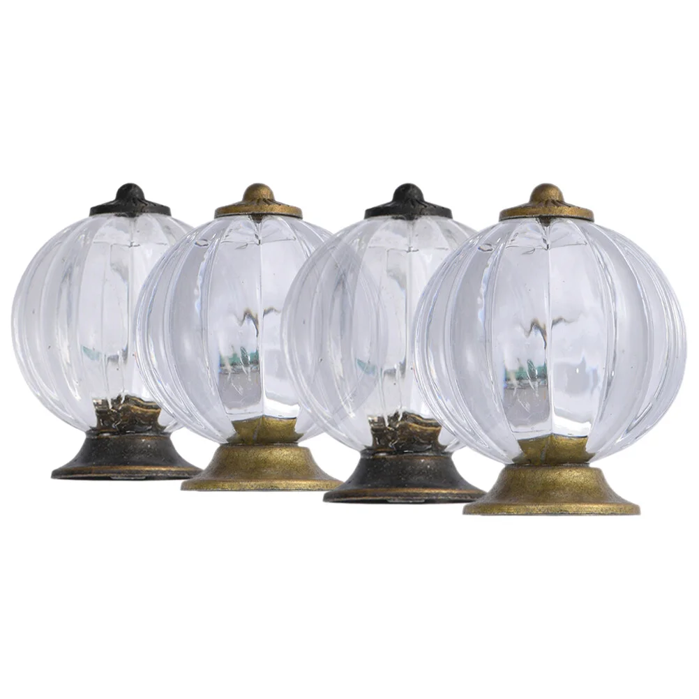 

4 Pcs Cabinet Handle Cupboard Pull Drawer Diamond Crystal Knob Closet Dressers Acrylic Wardrobe Pulls Dressing Table