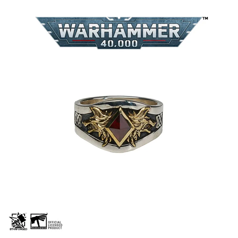

[Starforged Star Casting] Russ Ring Warhammer 40K Peripheral 925 Silver Trend Explosive Ring Anime Peripheral Accessories