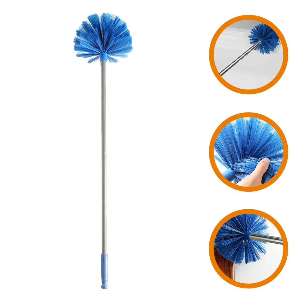 

Stainless Cleaner Dusting Brush Outdoor Spider Web Remover Wall Duster Ceiling Fan Extension Pole Metal Cobweb