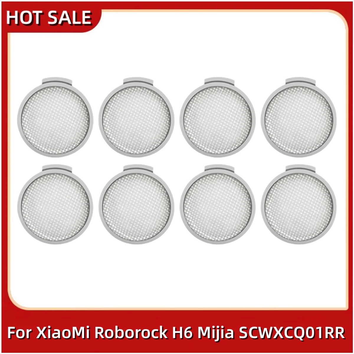 

8pcs Hepa Filter For XiaoMi Roborock H6 Mijia SCWXCQ01RR SKV4060GL Handheld Vacuum Cleaner Washable Filter Replacement