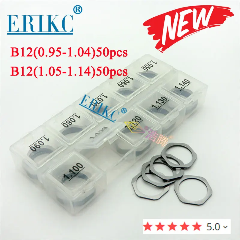 

B12 Injection Nozzle Gasket Washers 0.95-1.04mm Diesel Injector Valve Adjustment Shims Size 1.05-1.14mm for Bosch 0445120