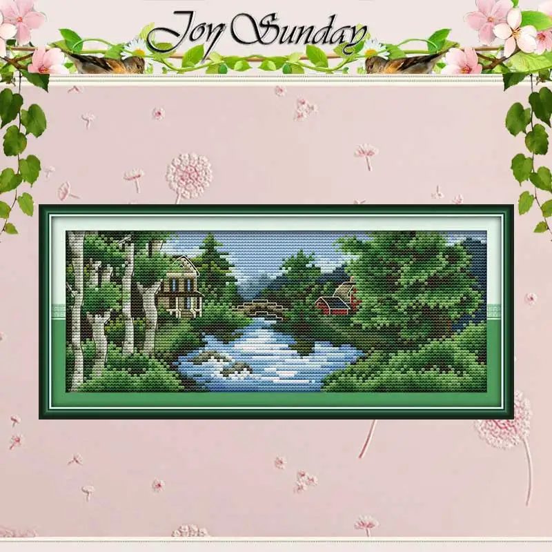 Набор для вышивки крестиком набор сделай сам с изображением замка на четыре