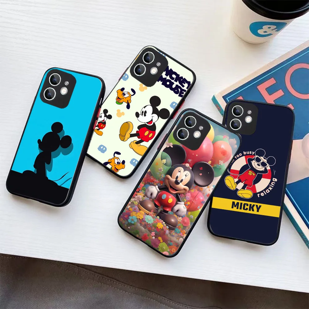 Черный силиконовый чехол WBA-24 с Микки и Минни для Moto E7 E20 32 Edge S 20 30 G G9 Pro Lite Fusion Power