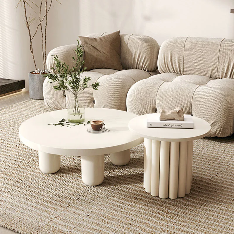 

Журнальные столики в японском стиле, маленькие круглые минималистичные столы из блестящего дерева, современная мебель для гостиной