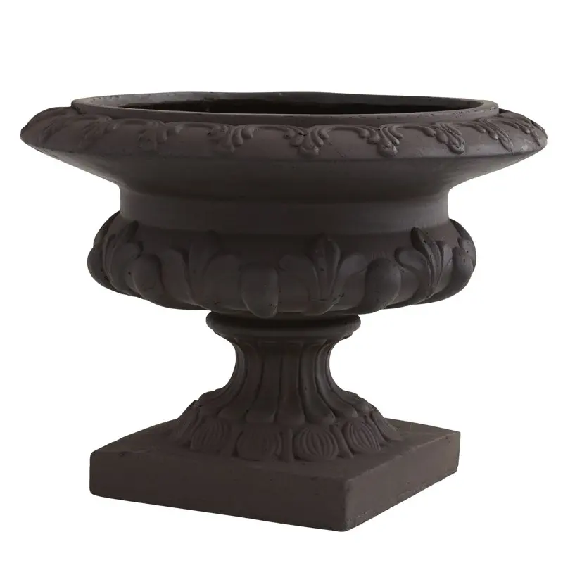 

17.25"W Iron- Decorative Urn Planter (Indoor/Outdoor)