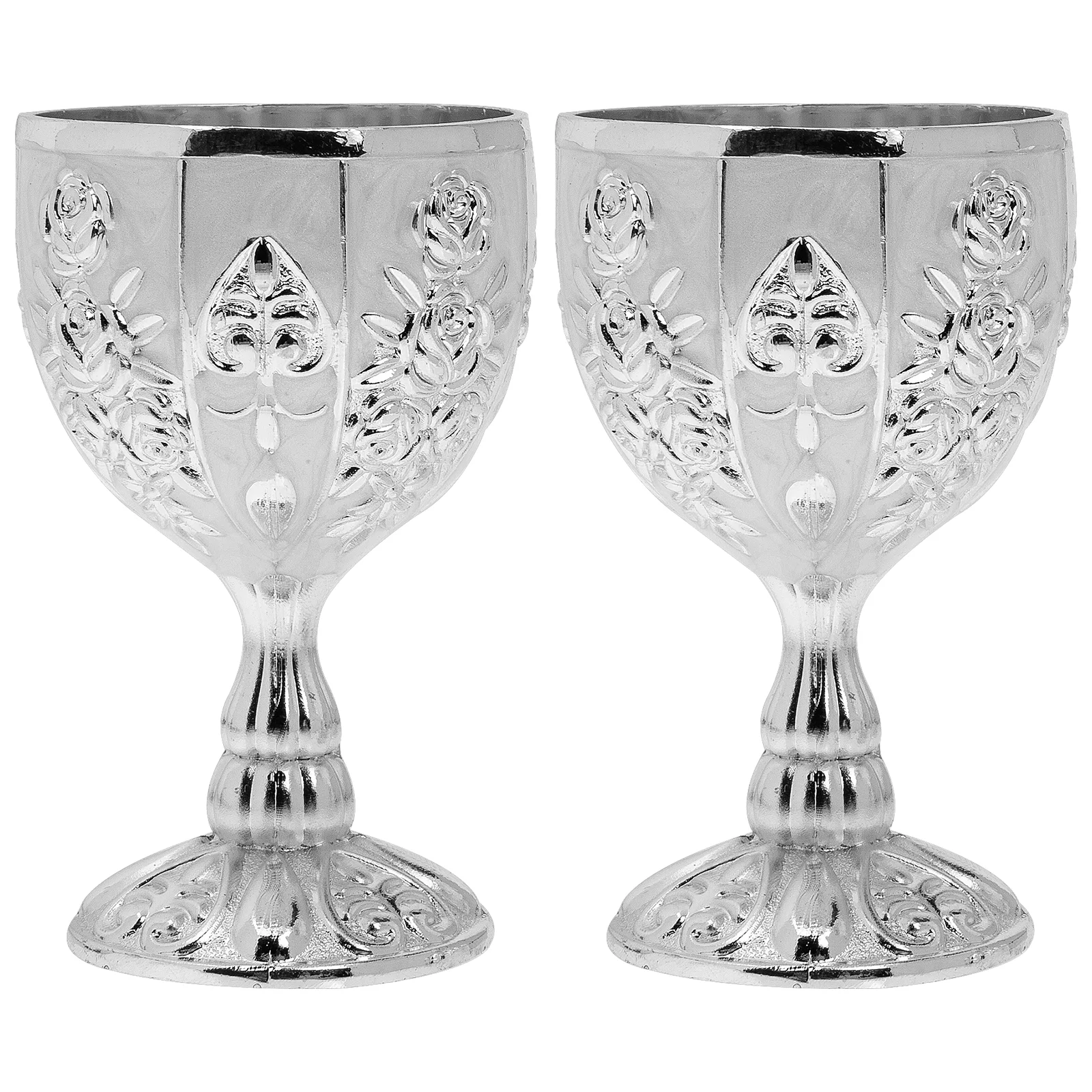 

Cup Goblet Glasses Chalice Vintage Water Bottle Glass Retro Metal Cups Oz Goblets Tea Red Withstemmed Drinking Cocktail Tumbler