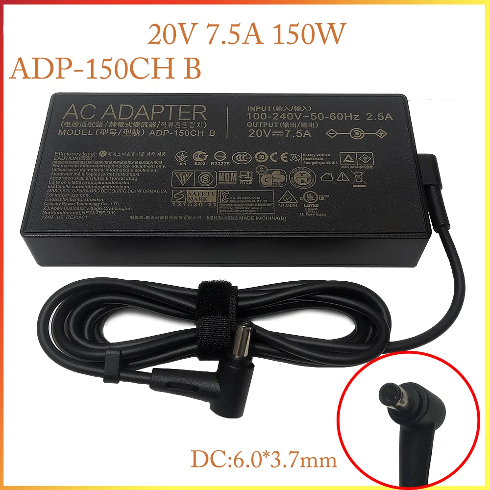

ADP-150CH B зарядное устройство для ноутбука 20 в 150 А 6,0 Вт 3,7 x мм адаптер переменного тока для Asus Rog G531GT G731GT FX505 FX505GT FX705GT FX705DT FX705DU