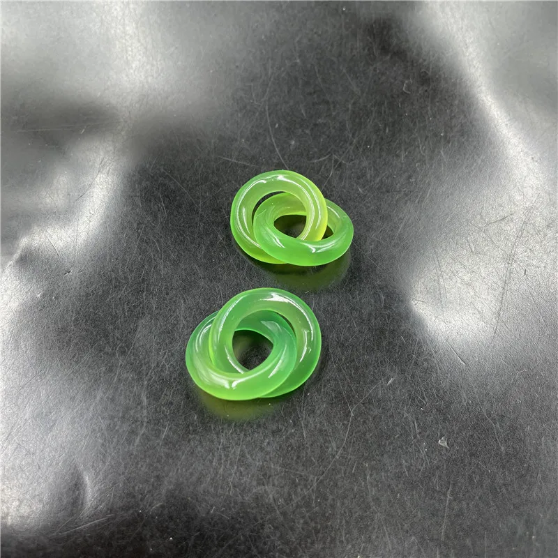 

Natural green agate jade Interlocking doughnuts safety button pendant Bless peace necklace jewellery fashion for women men gifts