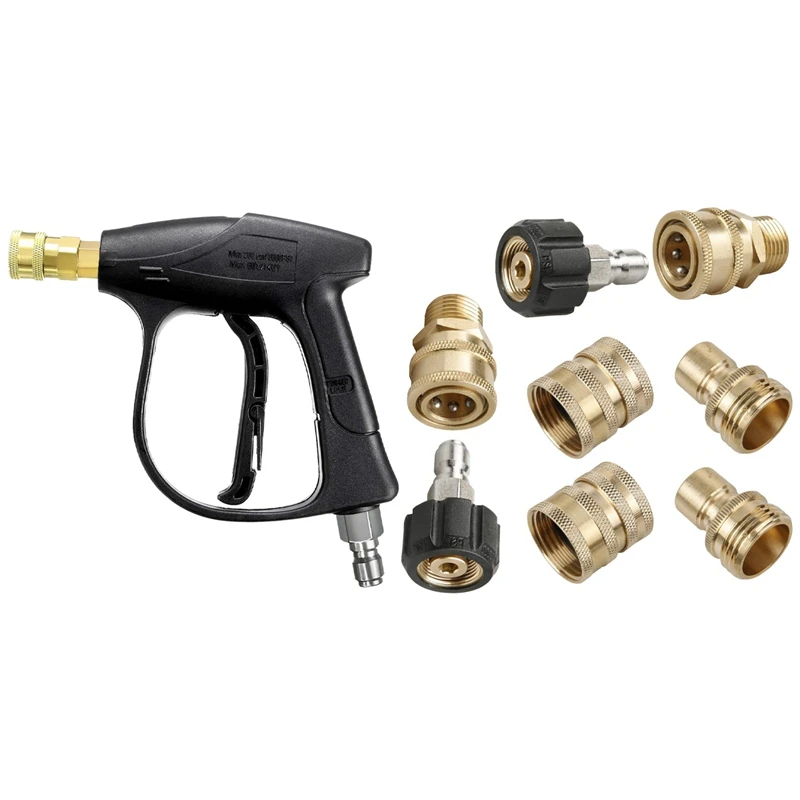 

Car Washer-Gun 3000 Psi Max Foam-Gun 3/8 Inch Connector High Pressure Washer Tool with Pressure Washer Adapter Set