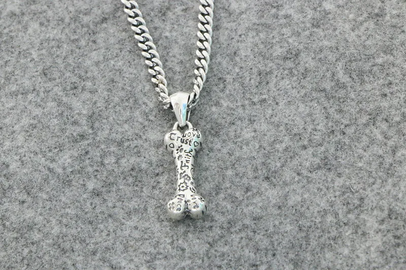 Европейская и американская уличная тенденция ожерелье из чистого серебра