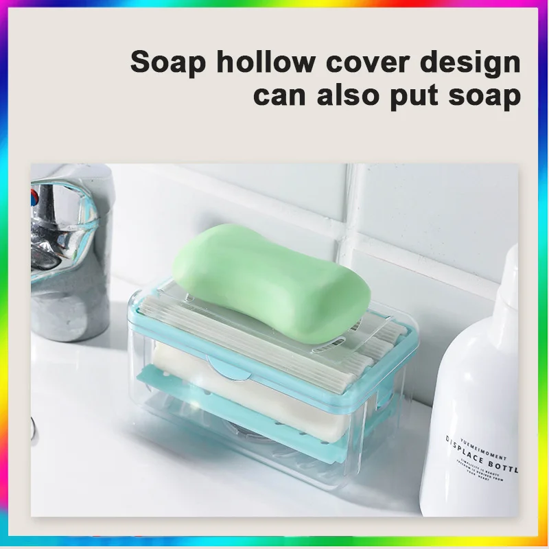 

Multifunctional Soap Dish For Bathroom Shower Hand Rub-free Soap Box With Sponge Rollers Bathroom Accessories
