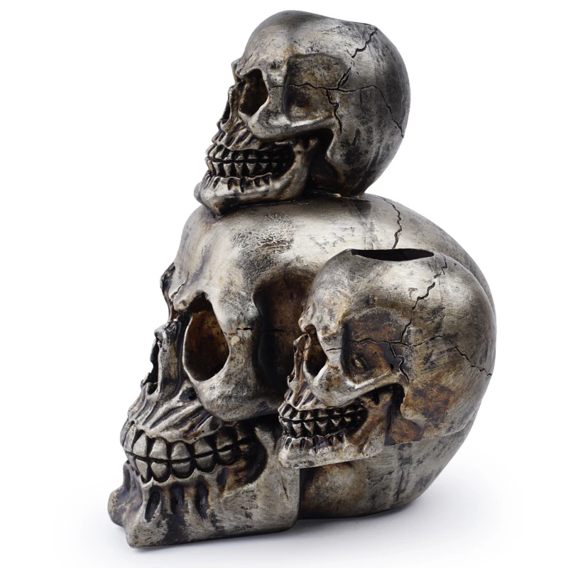 Полимерный медицинский подсвечник BUF с изображением черепа для Хэллоуина обеда