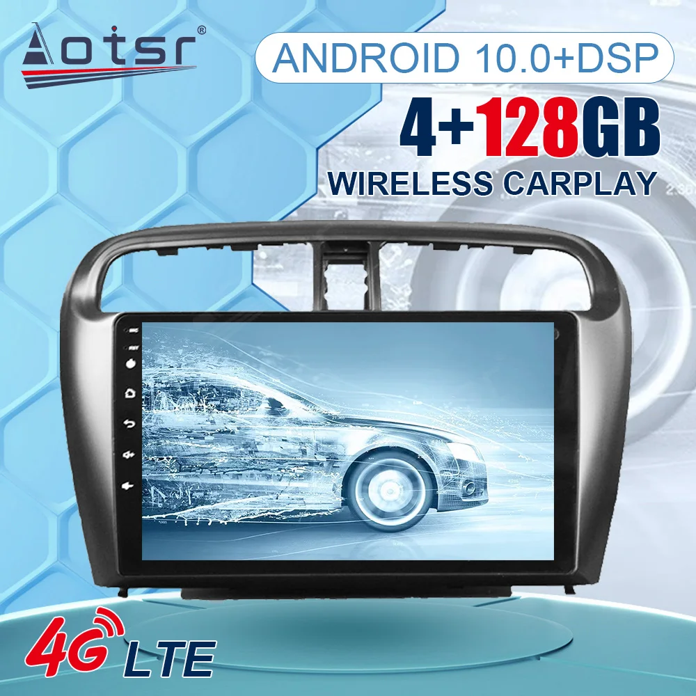 Автомобильный мультимедийный стереоплеер 4 + 128 Android 10 для Mitsubishi Attrage 2012-2016, экран в стиле Tesla, головное устройство, радио, GPS-навигация