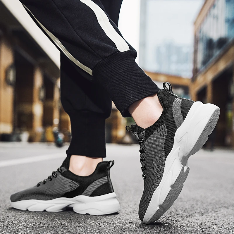 Running Shoes Men Breathable Lightweight Cushioning Fashion Sneakers for Outdoor Sport Shoe Lace Up Tennis Trainers Men