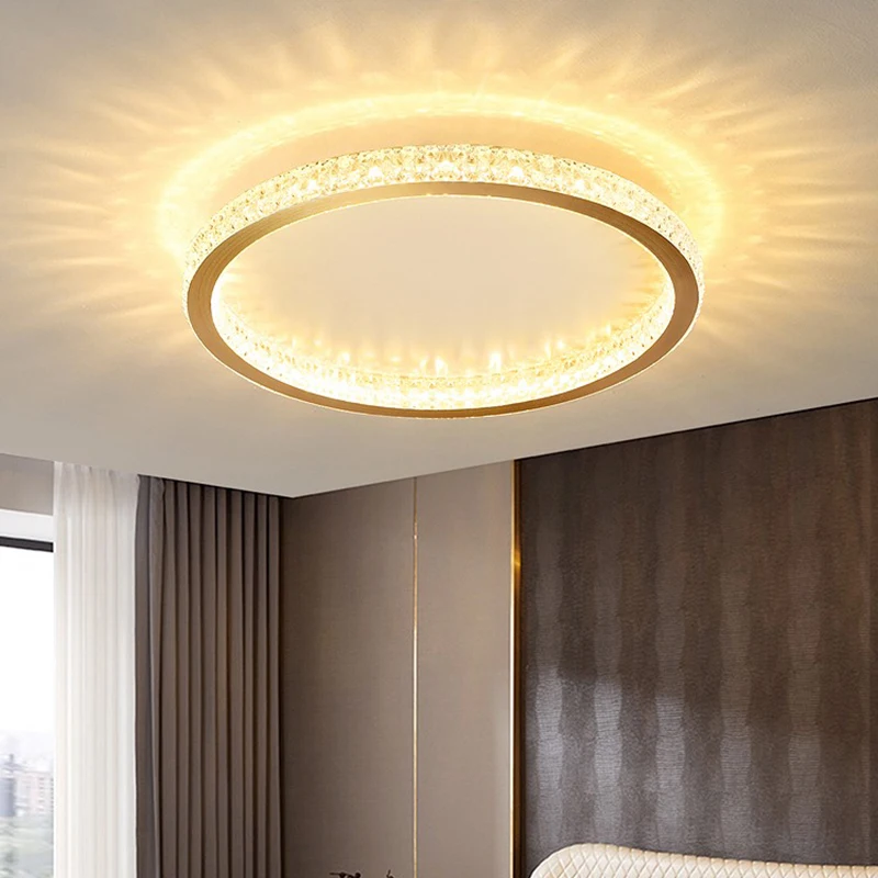 2023Modern LED Ceiling Light Nordic Minimalist Gold/Black With Remote Control Suitable Decorating Bedrooms Living Rooms Lighting