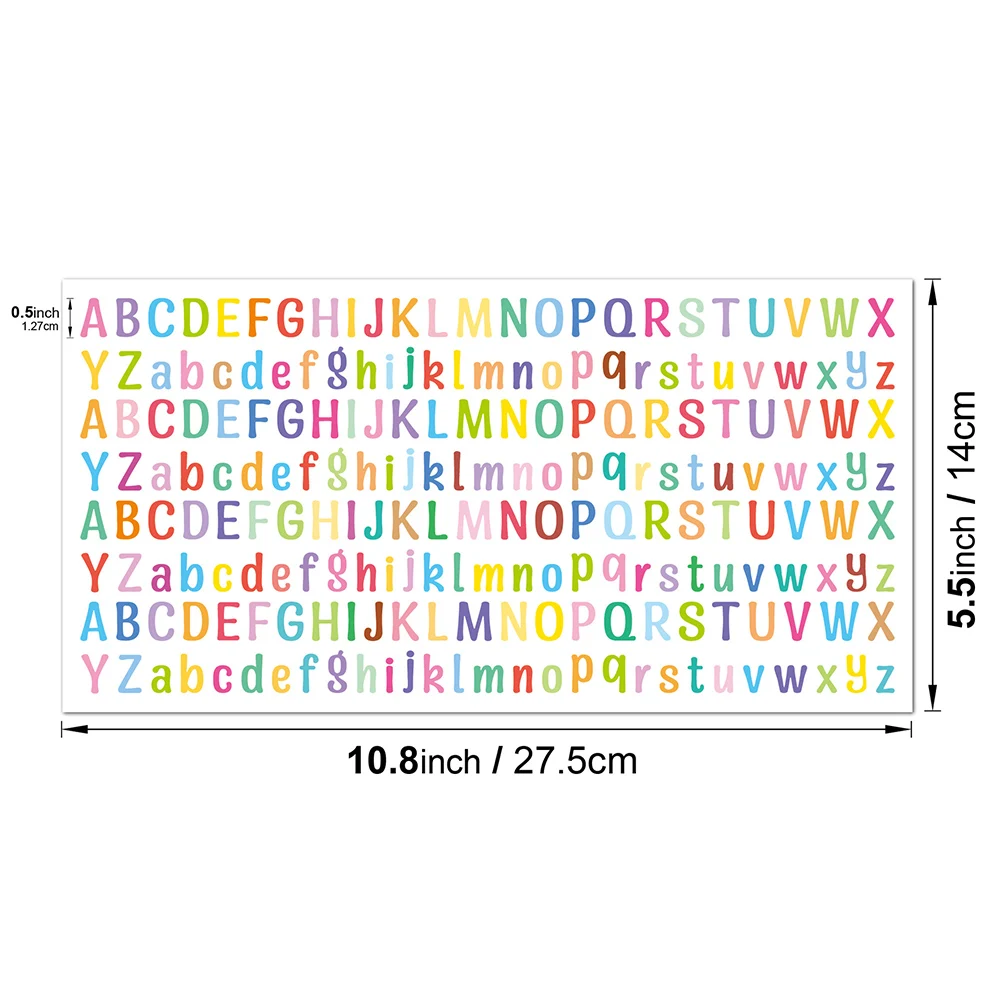 

5 Sheets A To Z Stickers Multicolour Waterproof Letter Sticker Hand Account Material Diy Decor Craft