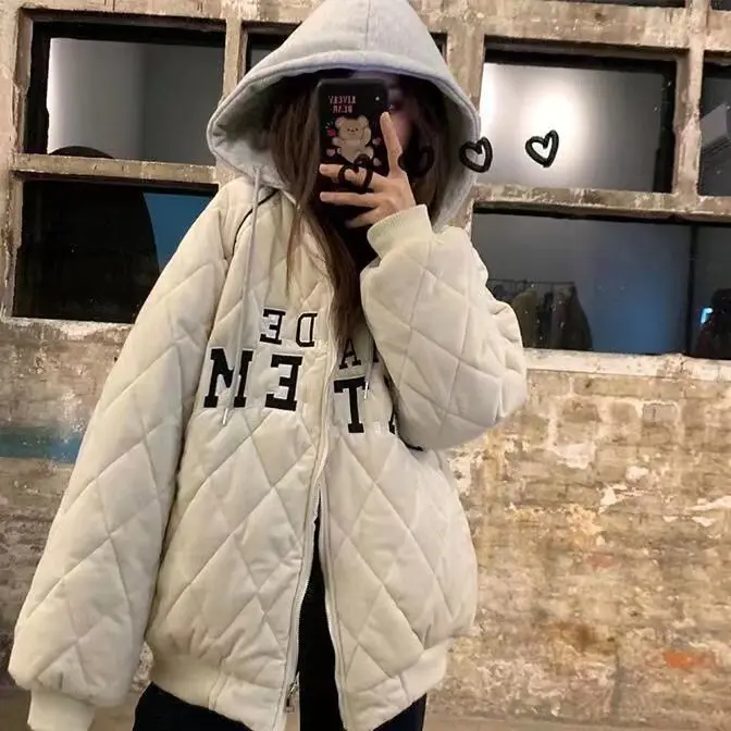 Autumn and Winter New Hong Kong Style Retro Casual Loose Simple Fashion Trend Coat Plus Velvet Thick Thick Warm Top