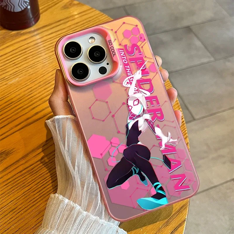 Super Hero Marvels Spider-Man Phone Case For Huawei P30 P40 Mate 30 40 Pro Nova 7 Honor 50 Lens Creative Border Matte Back Cover